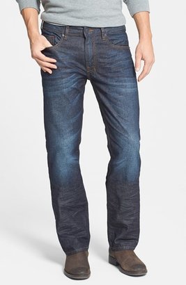 Buffalo David Bitton 'Six' Slim Straight Leg Jeans (Blue Distressed)