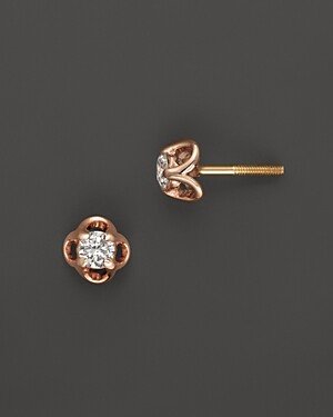 Bloomingdale's Diamond Mini Stud Earrings In 14K Rose Gold, 0.20 ct. t.w.