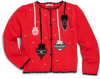 Hartstrings Toddler's & Little Girl's Appliquéd Cardigan Sweater