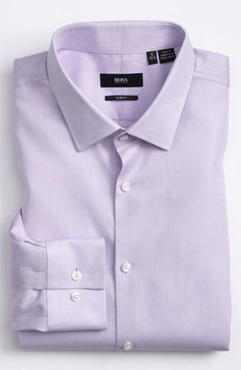 HUGO BOSS 'Jenno' Slim Fit Herringbone Dress Shirt