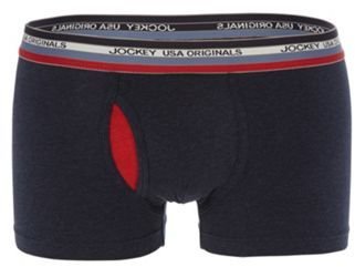 Jockey Navy striped waistband trunks