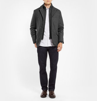 Façonnable Wool-Flannel Jacket with Detachable Insert