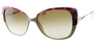 Juicy Couture 546 EG8 Ivory Leopard Plastic Sunglasses Brown Gradient Lens