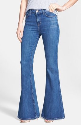 J Brand 'Valentina' Mid Rise Flared Jeans (Sail)