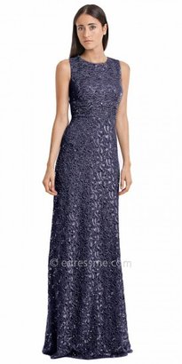 JS Collections Empire Lace Sleeveless Evening Gown