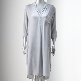 Vera Wang Simply vera pajamas: striped caftan nightgown - women's
