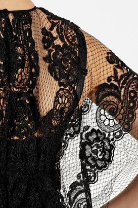 Dolce & Gabbana Crocheted lace-appliquéd net gown