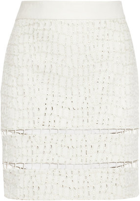 Alexander Wang Glow-in-the-dark embroidered leather skirt