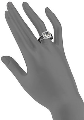 David Yurman Petite Albion Ring with Prasiolite and Diamonds
