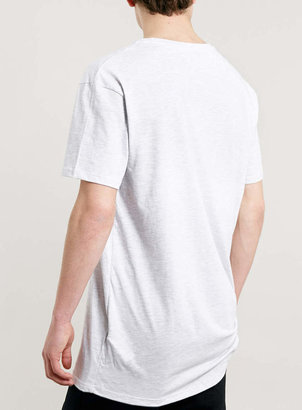 Topman Long Line Grey Marl T-Shirt