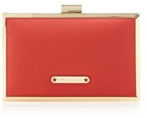 Star by Julien Macdonald Designer red colour inlay box clutch bag