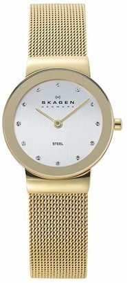 Skagen - Ladies Gold Glitzy Mesh Watch 358Sggd