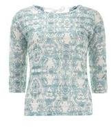 Dorothy Perkins Womens Brocade Bow Back Jersey Knit- White