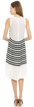 Tibi Sleeveless Summer Stripe Dress