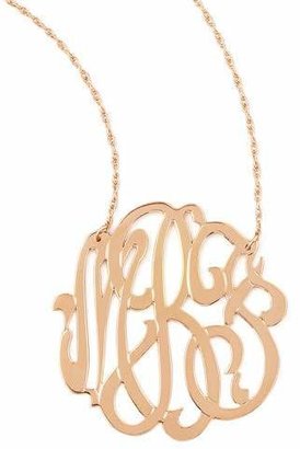 Jennifer Zeuner Jewelry Rose Gold Initial Necklace