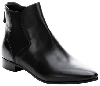 Prada black leather chelsea ankle boots