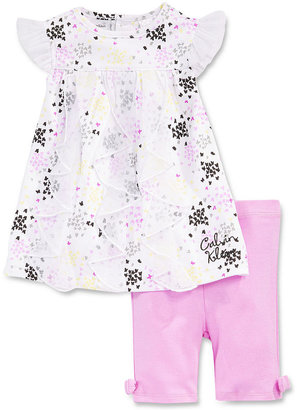 Calvin Klein Baby Girls' 2-Piece Top & Shorts Set