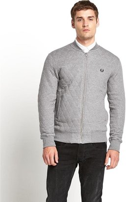 Fred Perry Mens Quilted Marl Bomber Jacket