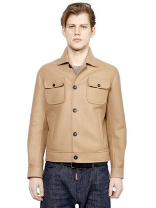DSquared 1090 Dsquared2 - Chicago Double Camel Wool Blend Coat