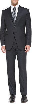 Giorgio Armani Taylor Pinstripe Suit, Charcoal/Black