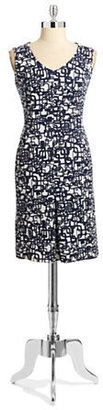 Jones New York Collection Patterned Sleeveless Dress --