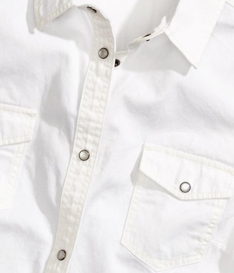 H&M Sleeveless Denim Shirt - White - Ladies