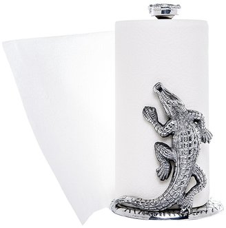 Arthur Court Alligator Paper Towel Holder Silver