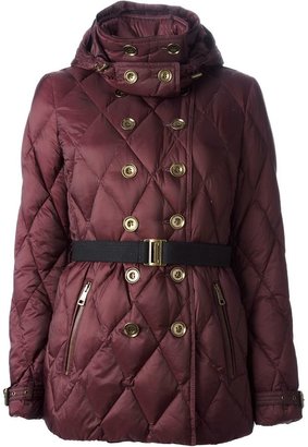 Burberry short padded double breasted coat