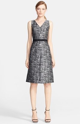 Michael Kors Paisley Jacquard A-Line Dress