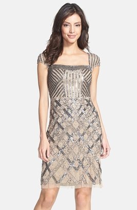 Adrianna Papell Bead Embellished Cocktail Dress
