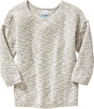 Old Navy Girls Marled Crew-Neck Sweaters
