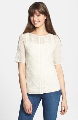 Lucky Brand 'Avery' Mixed Lace Top