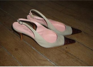 Atelier Mercadal Beige Leather Heels