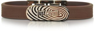 Just Cavalli Touch Brown Silicon Men's Bracelet