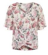 Dorothy Perkins Womens Maternity Floral knot front top- Pink