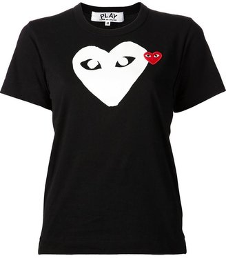 Comme des Garcons Play heart logo print T-shirt