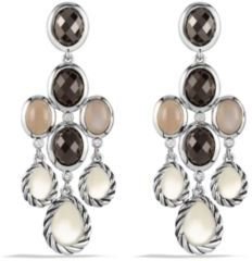 David Yurman Grisaille Chandelier Earrings with Moon Quartz and Black Onyx