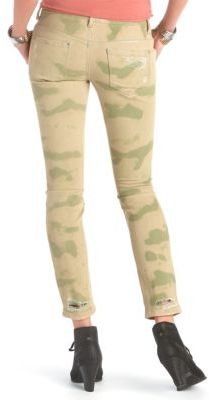 Free People Distressed Camouflage Print Jeans