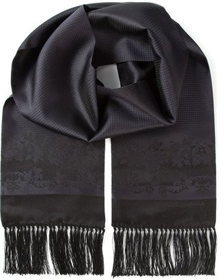Dolce & Gabbana ivy patterned scarf
