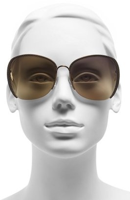 Bottega Veneta 62mm Oversize Metal Sunglasses