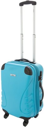 Linea Shell aqua 2 wheel hard cabin suitcase
