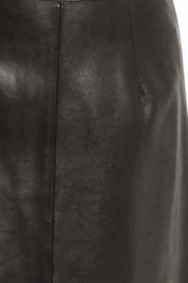 R 13 Leather Mini Skirt in Black
