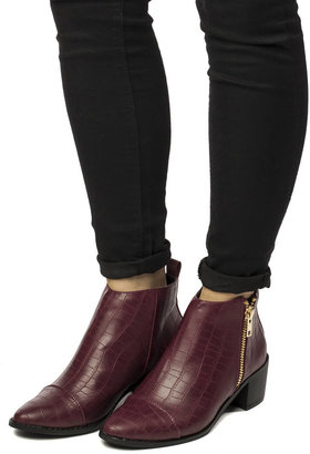 Schuh Womens Burgundy Confession Boots