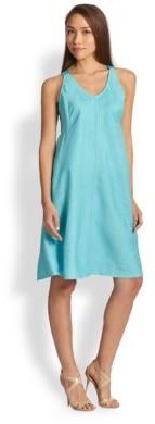 Eileen Fisher Linen Bias-Cut Dress