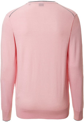 Paul Smith Stretch Cotton Pullover with Contrast Trim