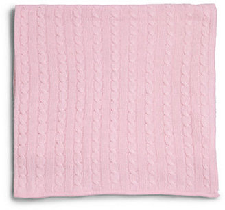 Rachel Riley Infant's Pink Cable-Knit Cashmere Blanket