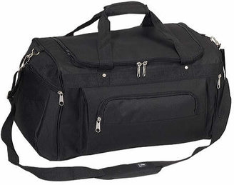 Everest 24" Deluxe Double Compartment Duffel Bag S232 - Black Overnight Bags