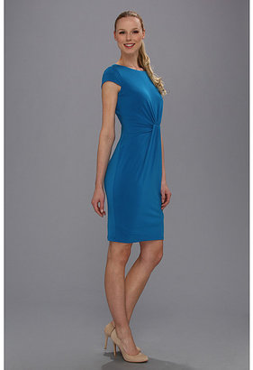 Anne Klein Crepe Jersey Center Wrapped Dress