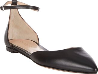 Gianvito Rossi Women's Ankle-strap D'Orsay Flats-Black