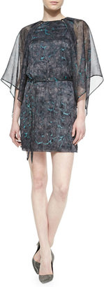 Halston Full-Sleeve Caftan Dress
